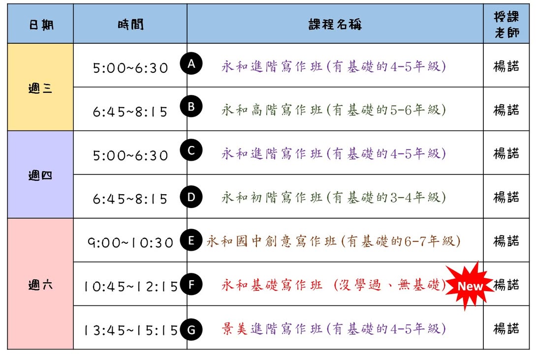【2024年2月份學期班報名資訊公告】