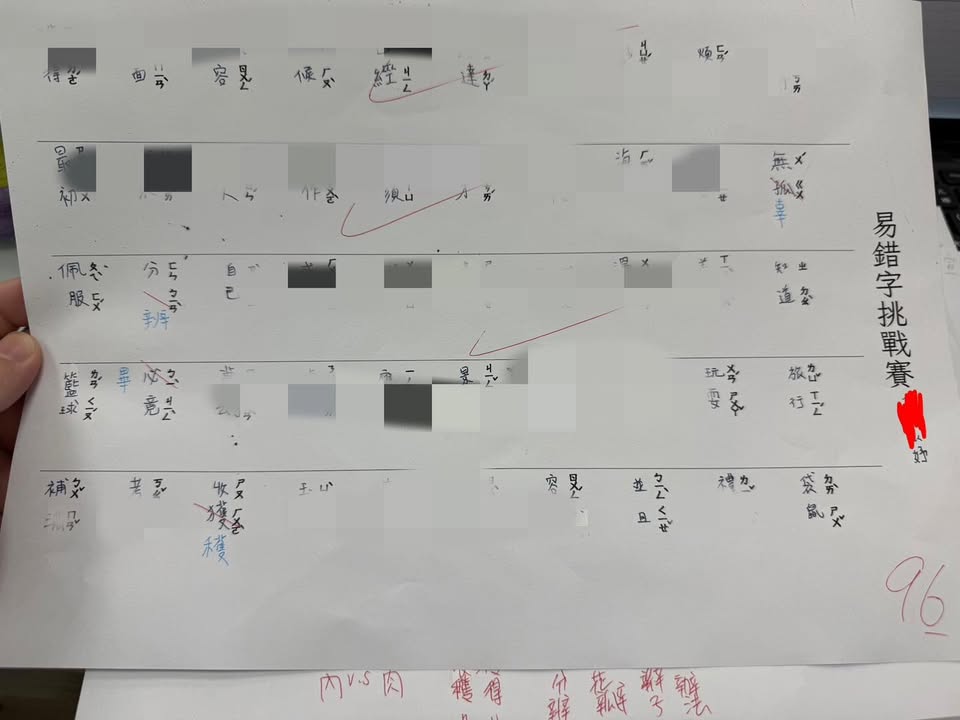 平常，在批閱學生作文的時候，我習慣拿一個小本子放在旁邊，把他們容易寫錯的字詞抄下…